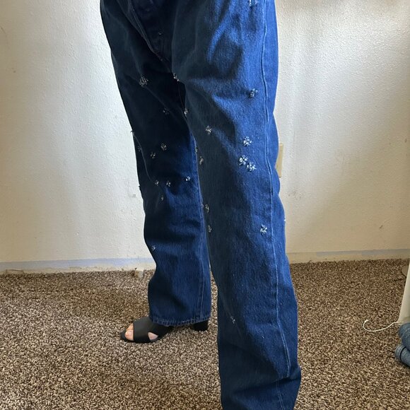 Embellished by RDG "Buckshot Blues"   sizes 32 thru 38 waist the inseam is 32 - Picture 5 of 14